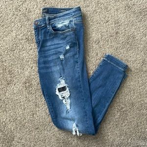 Judy Blue Women’s Distressed Skinny Fit Camo Detail Denim Jeans Size 31